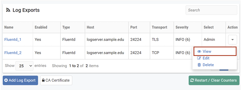 Log Exports