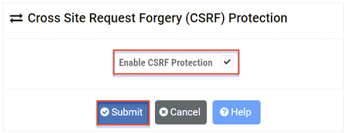 Cross Site Request Forgery (CSRF) Protection Submit