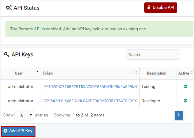 Add API Key