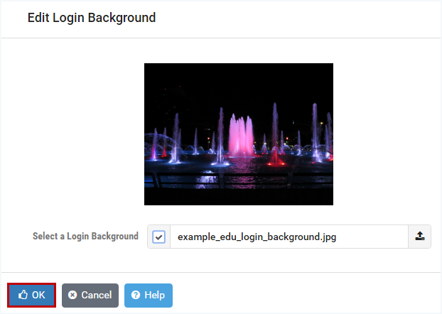Edit Login Background