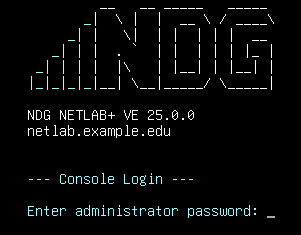 NETLAB+ Console Login