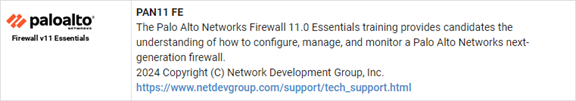 Palo Alto Networks Firewall 11.0 Essentials Pod Type