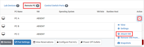 Remote PC Attach VM