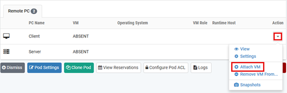 Remote PC Attach VM