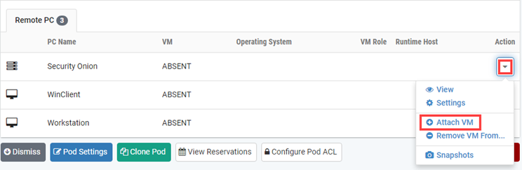 Remote PC Attach VM