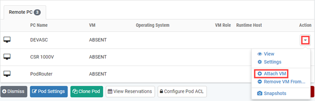 Remote PC Attach VM