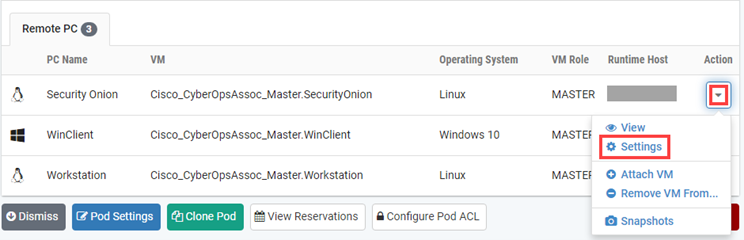 Remote PC Settings