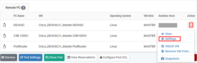Remote PC Settings