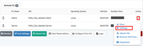 Remote PC Settings