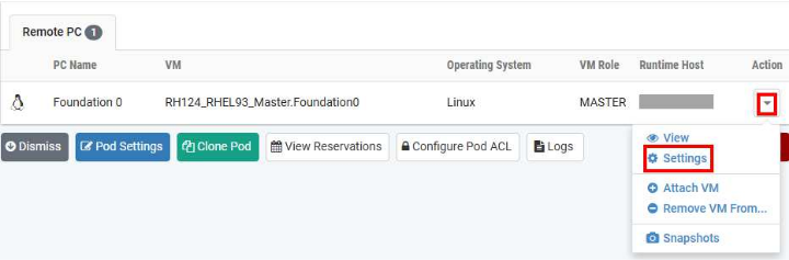 Remote PC Settings